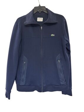 Lacoste Sport x Djokovic Navy Fleece Full Zip Track Jacket Men’s L